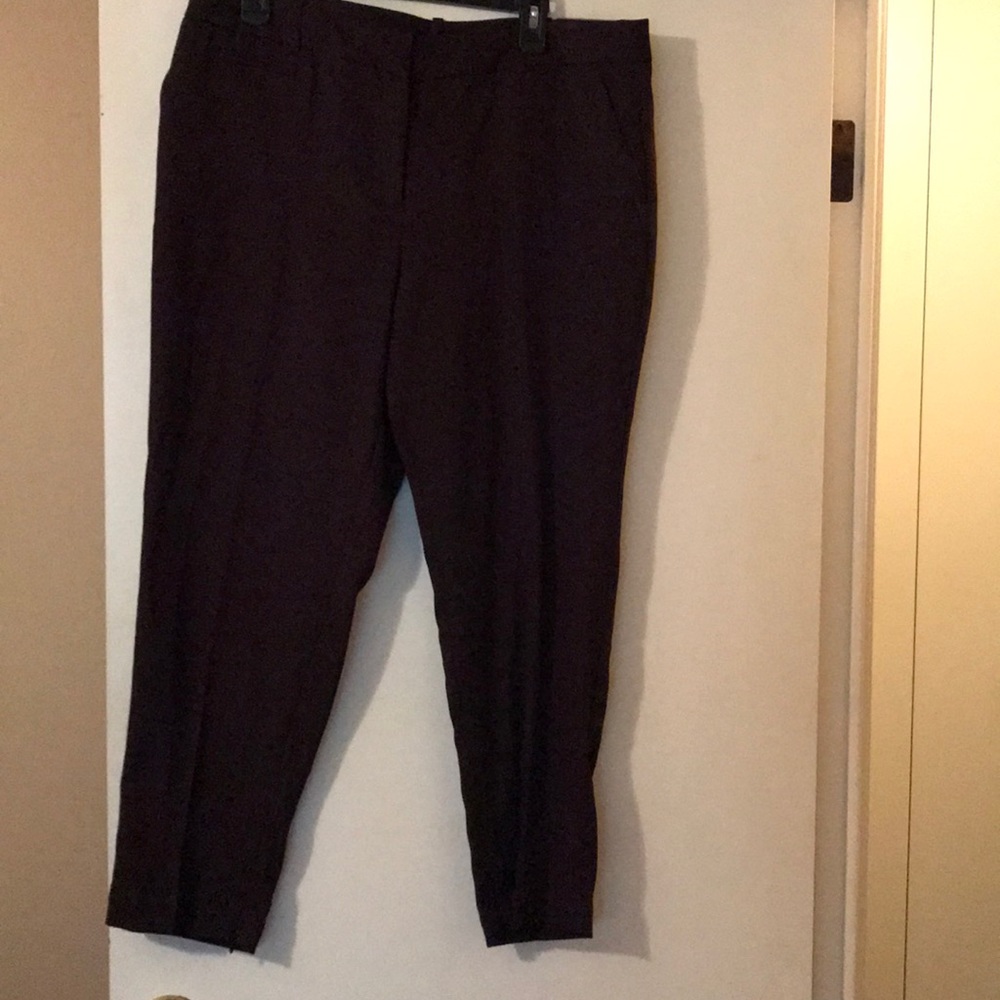 Pants Burgundy and Black woven print